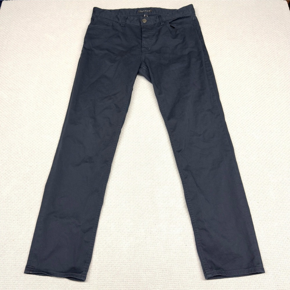 Theory Pants Mens 33x30 Cotton Blend Slim Fit Chino Preppy Office Casual